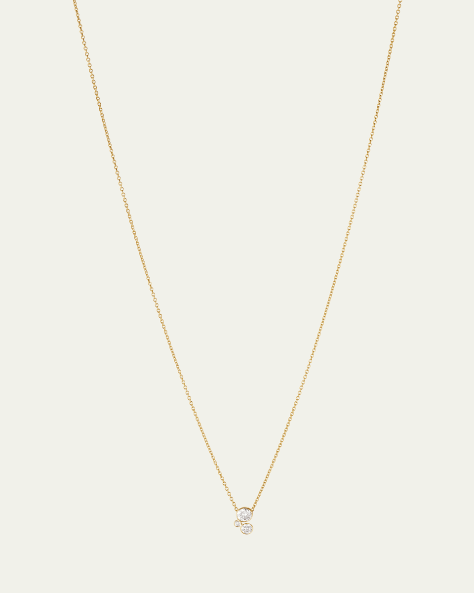 18K Yellow Gold Stella Diamond Necklace, 17"L
